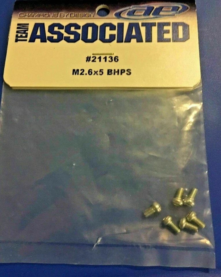 TEAM ASSOCIATED 21136 2.6x5mm Button Head Motor Screws for Reedy Mini Motors - Image 1 of 1