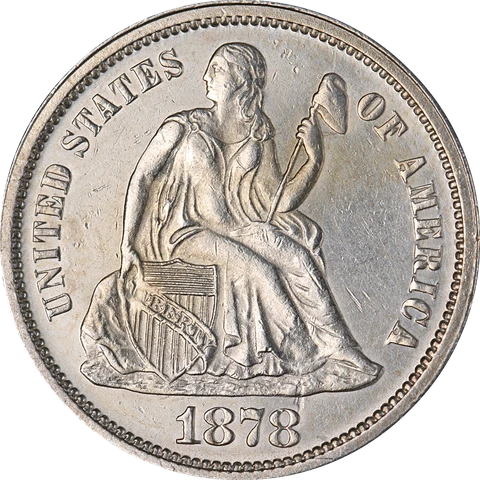 1878-P Seated Liberty Dime - Slightly Impaired Proof Great Deals From The Execut Cover