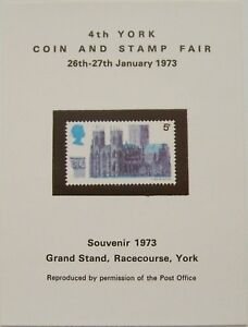 Grande-Bretagne - Souvenir Feuille 4th York Pièce Et Tampon Foire 1973 MNH