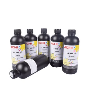 ACHI UV DTF Ink 500ml 5 Color YMCKWV For A3 UV DTF Print Pinter Printing Clothes - Picture 1 of 10