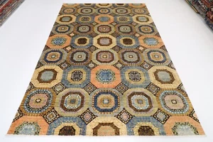 7 x 10 ft Multicolor Mamluk Afghan Hand Knotted Wool Medallion Area living Rug - Picture 1 of 12