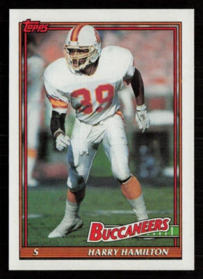 1991 Topps #490 Harry Hamilton Tampa Bay Buccaneers Football Card - Image 1 of 2