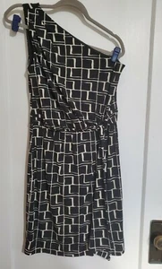NWT Banana Republic One Shoulder Geometric Print Dress - Picture 1 of 4