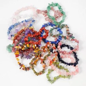 Natural Quartz Crystal Stone Bead Stretch Bracelet Chakra Healing Charms Jewelry - Picture 1 of 159