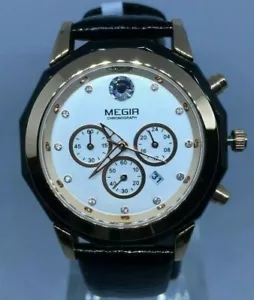 MEGIR LADIES CHRONOGRAPH WATCH - Picture 1 of 7