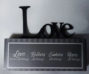 Love Table Top Sign Plaque - Picture 1 of 1