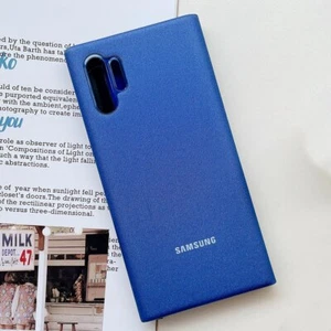 For Samsung Note 10/10+ Smart View Cover Mirror Flip Leather Case - Picture 1 of 14