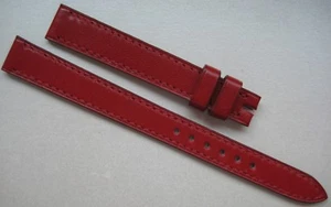 GENUINE Hermes WATCH STRAP BAND RED SMOOTH CALFSKIN LEATHER 12 mm x 10 mm NEW - Picture 1 of 10