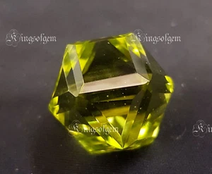 Piedra preciosa suelta de cuarzo limón amarillo con forma de cubo de 50 quilates para colgante - Imagen 1 de 6