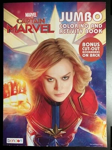 Marvel CAPTAIN MARVEL JUMBO COLORING & ACTIVITY BOOK BOOKMARKS ON BACK COVER - Imagen 1 de 2