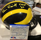 DAN DIERDORF HOF 00 Signed Autographed Auto Michigan Wolverines Mini Helmet PSA