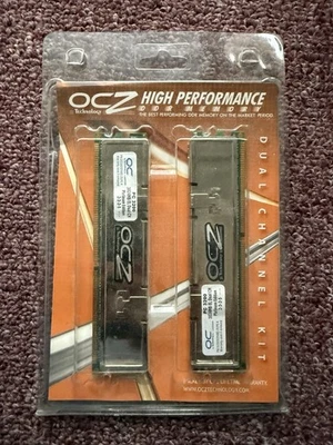 OCZ Platinum 2GB (2 X 1GB) DDR PC3200 Dual Ch Desktop Memory OCZ4002048ELDCPE-K - Image 1 of 4