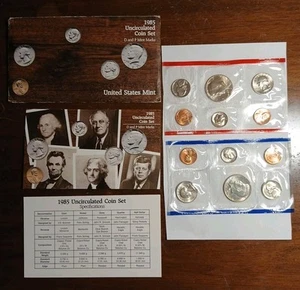 1985 P and D Annual United States Mint Uncirculated 10 Coin Set in OGP - Picture 1 of 3