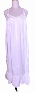 VTG Victoria's Secret White Cotton Maxi Nightgown Prairie Country Cottage Size S - Picture 1 of 6