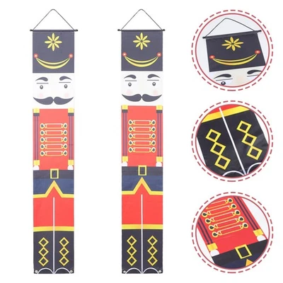  1 Paar Nussknacker Weihnachtsdekoration Nussknacker Soldat Modell hängende - Bild 1 von 4