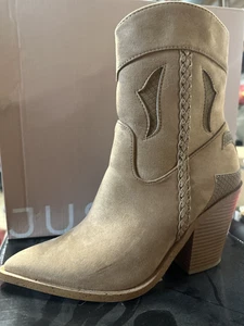 STIVALETTI JUST FAB SELINA MARRONE CHIARO/CAMMELLO TAGLIA 7,5 - Foto 1 di 3