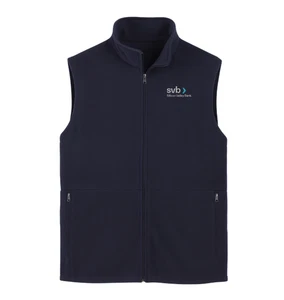 RARE NWT 100% Authentic Silicon Valley Bank SVB Tech Banker Vest / Gilet Nvy 2XL - Picture 1 of 3