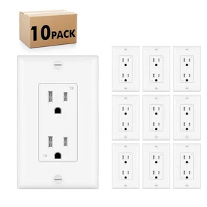 15A Decorator Receptacle Outlet, Tamper Resistant, Decorative Electrical Rece... - Picture 1 of 7