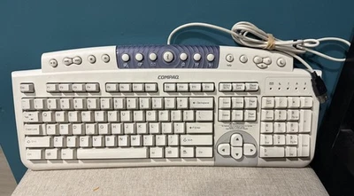 Vintage Compaq Wired USB Keyboard Model SDM4540UL Missing 1 Leg TESTED & WORKS - Image 1 of 2