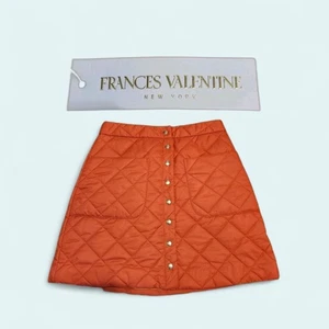 Minifalda acolchada naranja Frances Valentine botones dorados talla pequeña - Imagen 1 de 7