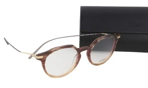 PRADA 0PR06YV Men Eyeglasses OS Brown Patterned Ovel Demo Lens Logo RRP€431 - Picture 1 of 9