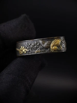 Codorna tipo japonês fúchi único para período Wakzashi Edo antigo F180 - Imagem 1 de 4