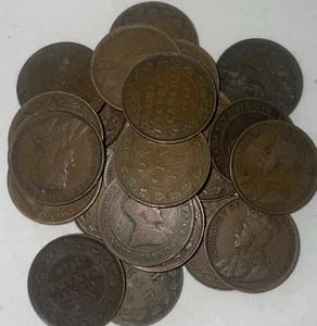 25 Early 1900s Canadian Large Cents King George V Lot 7A - Picture 1 of 1