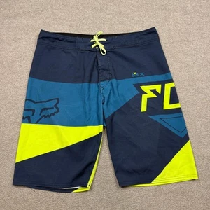 Bañador Fox Racing para Hombres Board Short 34 Azul Cordón Surf De Colección Y2K - Imagen 1 de 8
