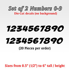 2 pack Numbers 0 to 9 Vinyl Die-Cut Decal set of 20 pieces sticker custom number