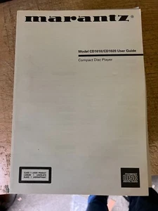 MARANTZ CD1010, MARANTZ CD1020, MARANTZ INSTRUCCIONES DE USO - Imagen 1 de 1