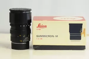 Leica Summicron-M 90mm F2 6 Bit Code Lens w/Caps, Filter & Box - Picture 1 of 6