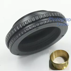 M42 to M39 10mm-15mm Adjustable Focusing Helicoid Adapter 10-15mm Macro Tube - Picture 1 of 8