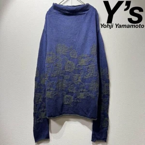 Y's Yohji Yamamoto Knitted Sweater Wool Deformed Cut-Off Flower From Japan - Picture 1 of 11