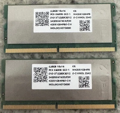 Memoria RAM 16GB (2 x 8GB) SO-DIMM - Immagine 1 di 2