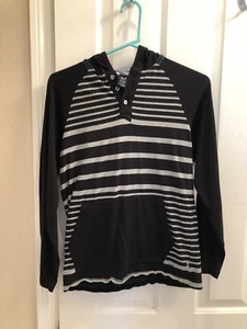 Boys SHAUN WHITE Black & Gray Long Sleeve Tee with Hood - Size Large - Picture 1 of 11
