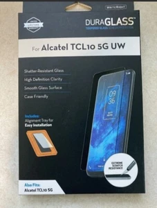 Duraglass Shatter-Resistant Screen Protector for Alcatel TCL 10 5G UW & TCL10 5g - Picture 1 of 2