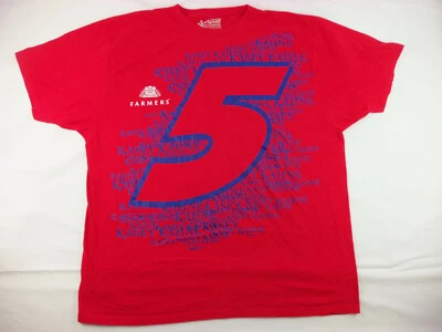 Camiseta Kasey Kahne número 5 para hombre 2XL XXL roja seguro de agricultor Foto 1 de 4