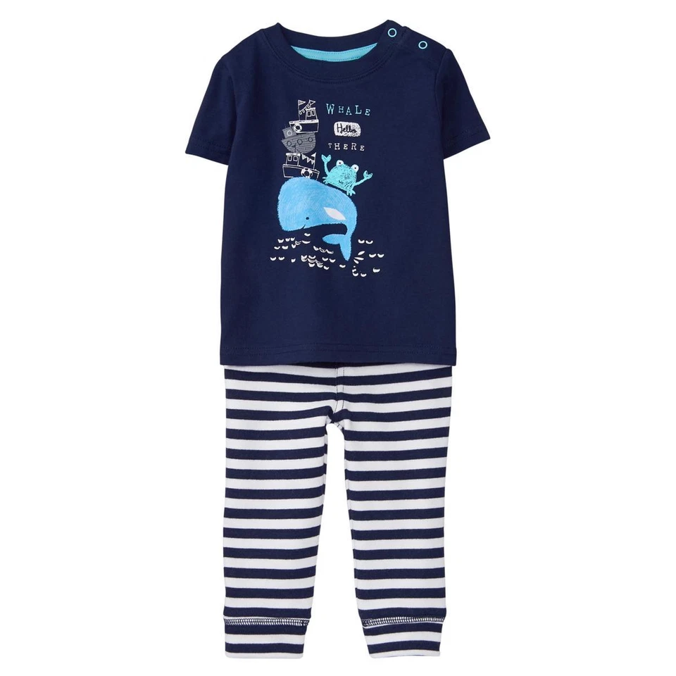 Nuevo con etiquetas Gymboree Bright Days Ahead Whale Hello Set 2 piezas bebé niño 3-6-12-18-24M Foto 1 de 1