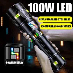 Linterna táctica LED súper brillante 350000000 lúmenes luz de trabajo LED recargable - Imagen 1 de 13