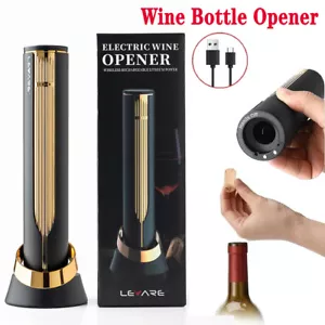 Automatic Electric Wine Bottle Opener with Smart Sensor USB Built-in Foil Cutter - Picture 1 of 16