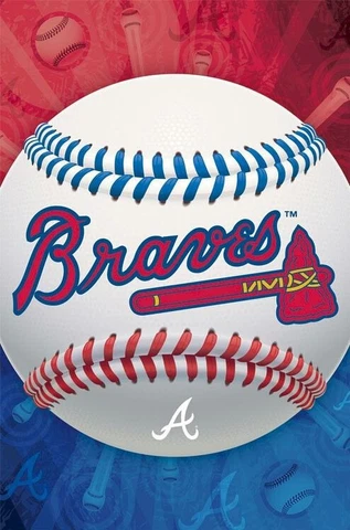 MLB ATLANTA BRAVES BASEBALL ACUNA LOGO GAMEROOM MANCAVE DECOR FRIDGE MAGNET #6 Cover