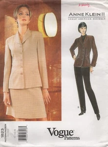 Vogue Sewing Pattern 1823 Jacket Skirt Trousers Suit Anne Klein Size 12 14 16 - Picture 1 of 13
