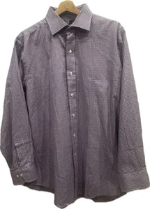 RALPH LAUREN POLO LONG SLEEVE Dress SHIRT PURPLE PLAID 16-1/2 33/33 MENS - Picture 1 of 4