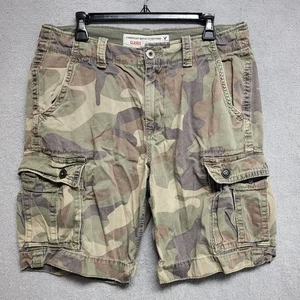 American Eagle Shorts Uomo 32 Camouflage Cargo Gorpcore Y2K Distressed - Foto 1 di 13