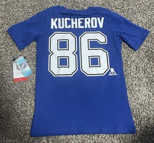 NWT NHL Tampa Bay Lightning Nikita Kucherov #86 Youth Medium Blue Jersey Shirt - Picture 1 of 3