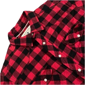 Cactus Man Flannel SHIRT Men's M PLAID PEARL SNAP Button Up Long Sleeve - Picture 1 of 10