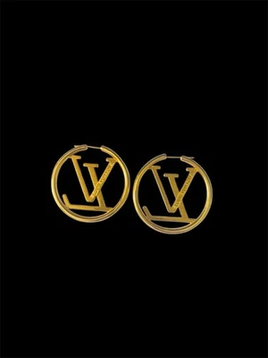 Pendientes llamativos de lujo con aros de oro o plata de moda Foto 1 de 4