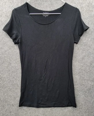 Top negro de manga corta Majestic Paris para mujer talla 2 Foto 1 de 4