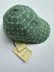 New Gucci Emerald Logo Hat - Kids Size Small - Picture 1 of 5
