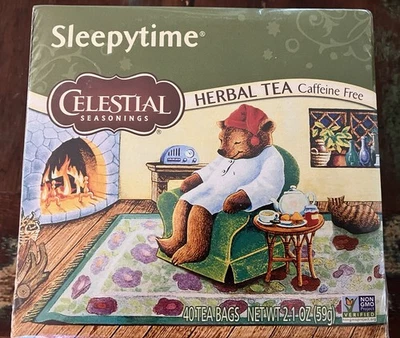 Té de hierbas Celestial Seasonings para dormir - Caja grande de 40 bolsas sin cafeína Foto 1 de 4